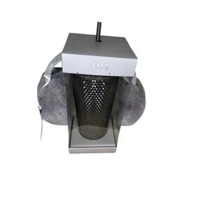 XIIX  New York textured Tumbler‎ with Straw and Cozy Earmuffs Gift Set, Gray NWT